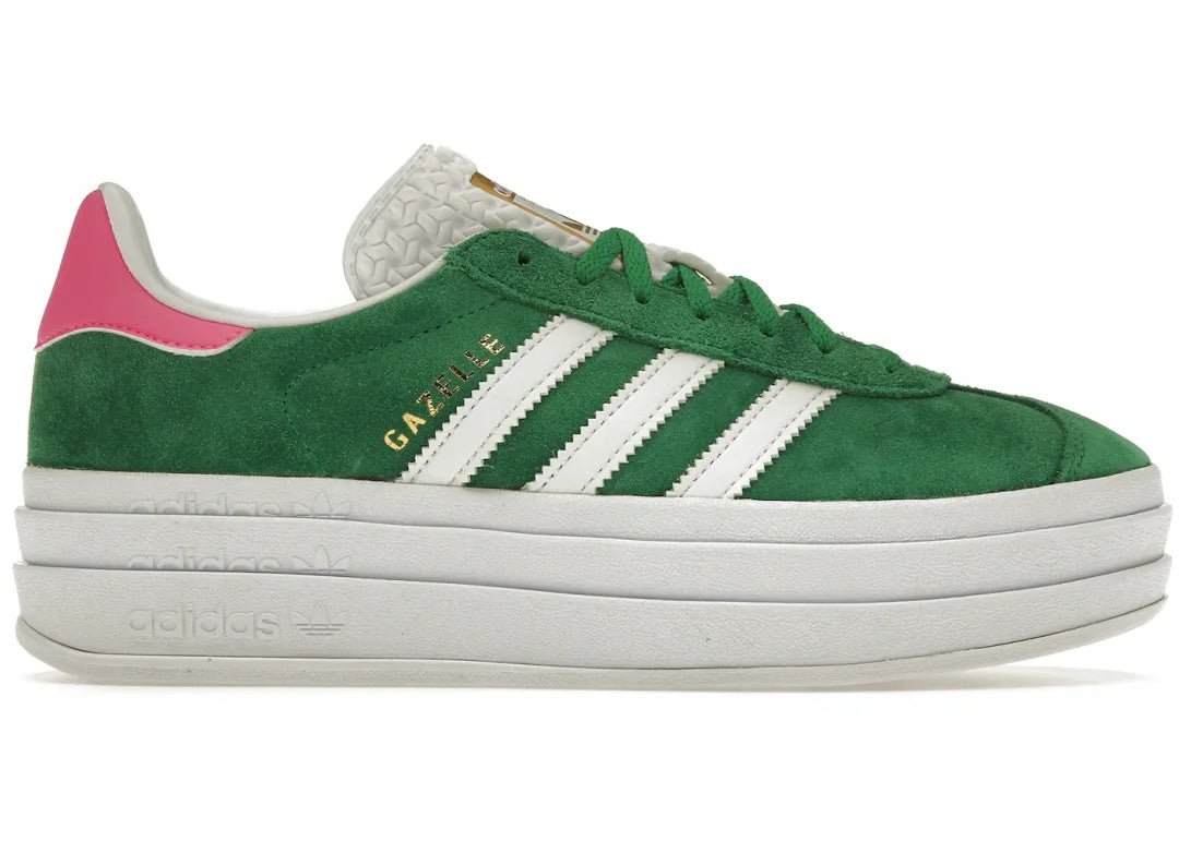 Adidas Gazelle Bold Green Lucid Pink - PLUGSNEAKRS