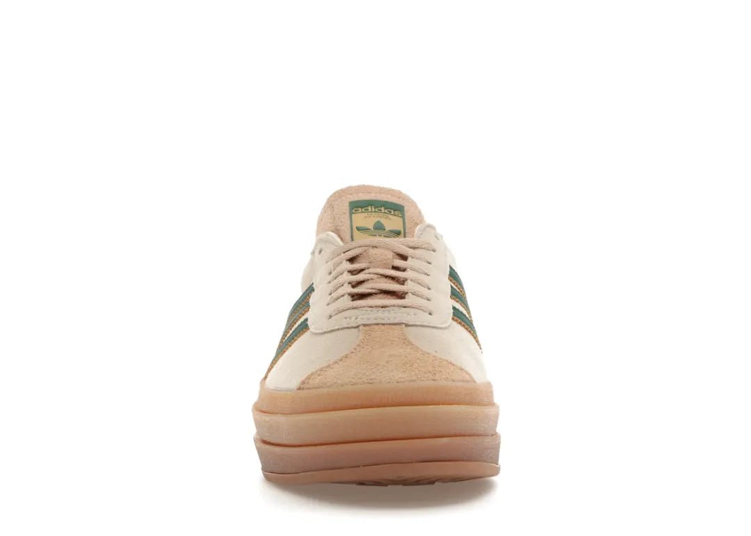 Adidas Gazelle Bold Magic Beige Collegiate Green - PLUGSNEAKRS