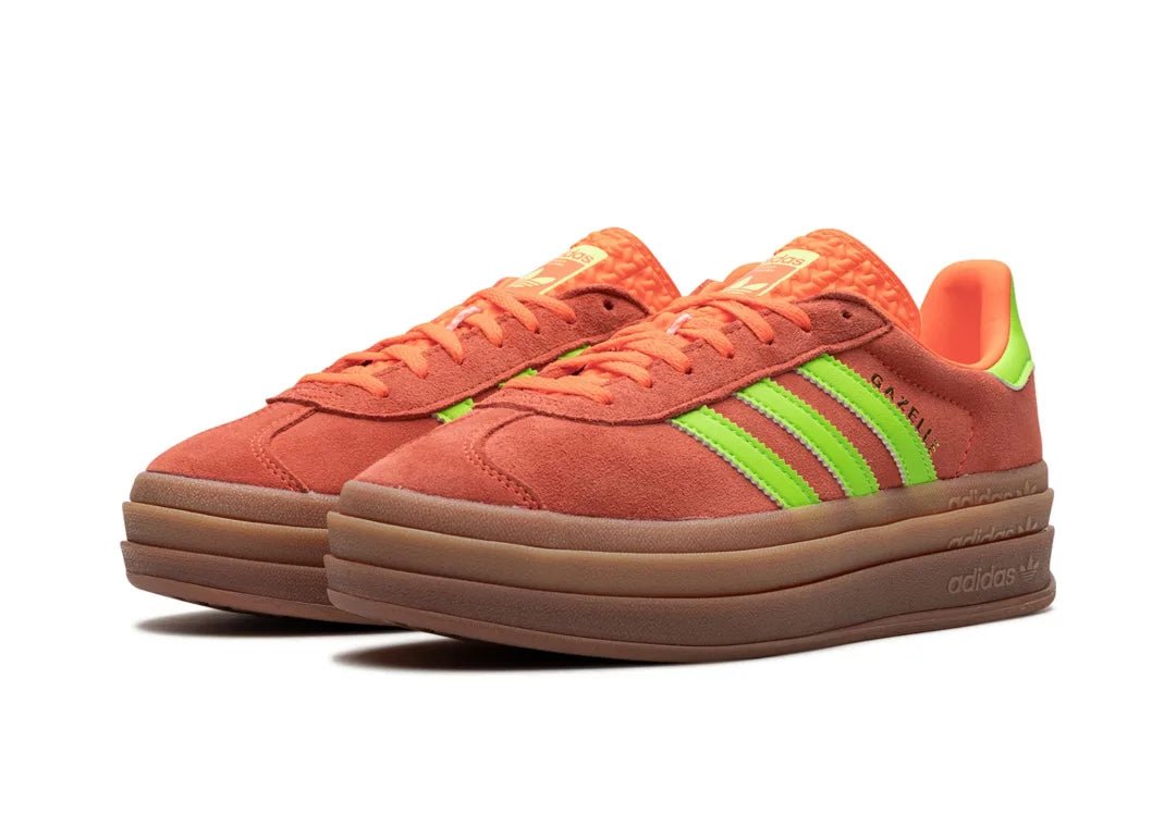 Adidas Gazelle Bold Solar Orange Solar Green - PLUGSNEAKRS