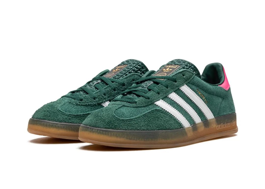 Adidas Gazelle Indoor Collegiate Green Lucid Pink - PLUGSNEAKRS