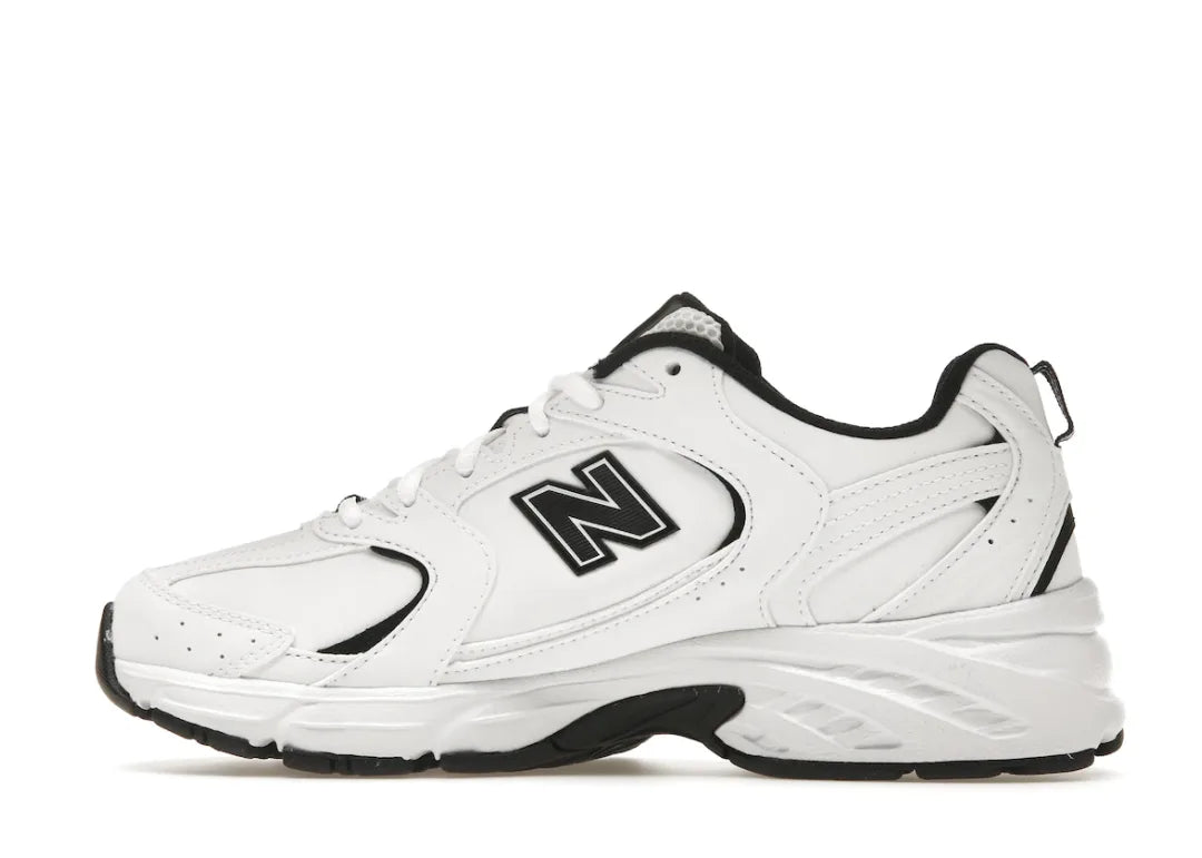 New Balance 530 White Black Leather - PLUGSNEAKRS