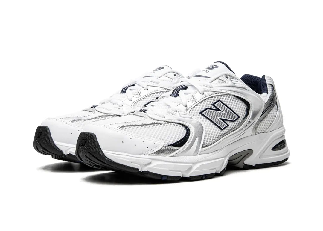 New Balance 530 White Silver Navy - PLUGSNEAKRS