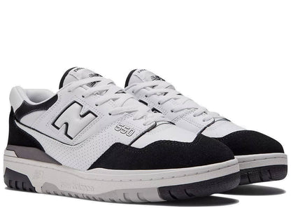 New Balance 550 White Black Rain Cloud - PLUGSNEAKRS