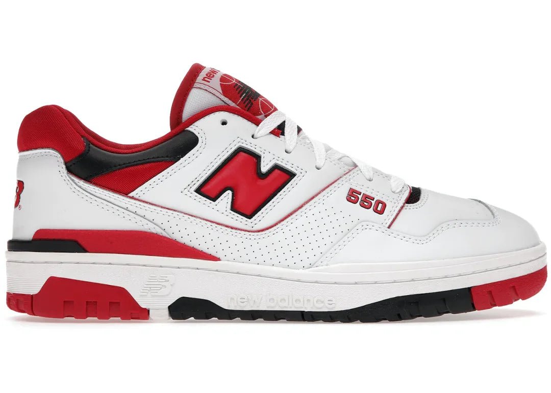 New Balance 550 White Red - PLUGSNEAKRS