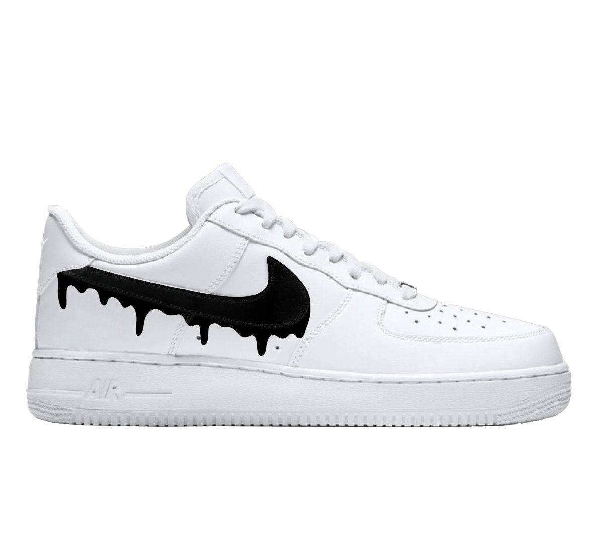 Nike Air Force 1 Custom Leaking Swoosh - PLUGSNEAKRS