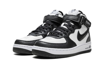 Nike Air Force 1 Mid Stussy Light Bone Black - PLUGSNEAKRS