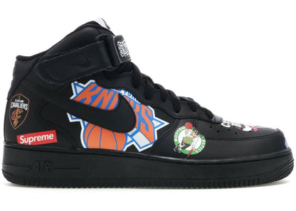 Nike Air Force 1 Mid Supreme NBA Black - PLUGSNEAKRS