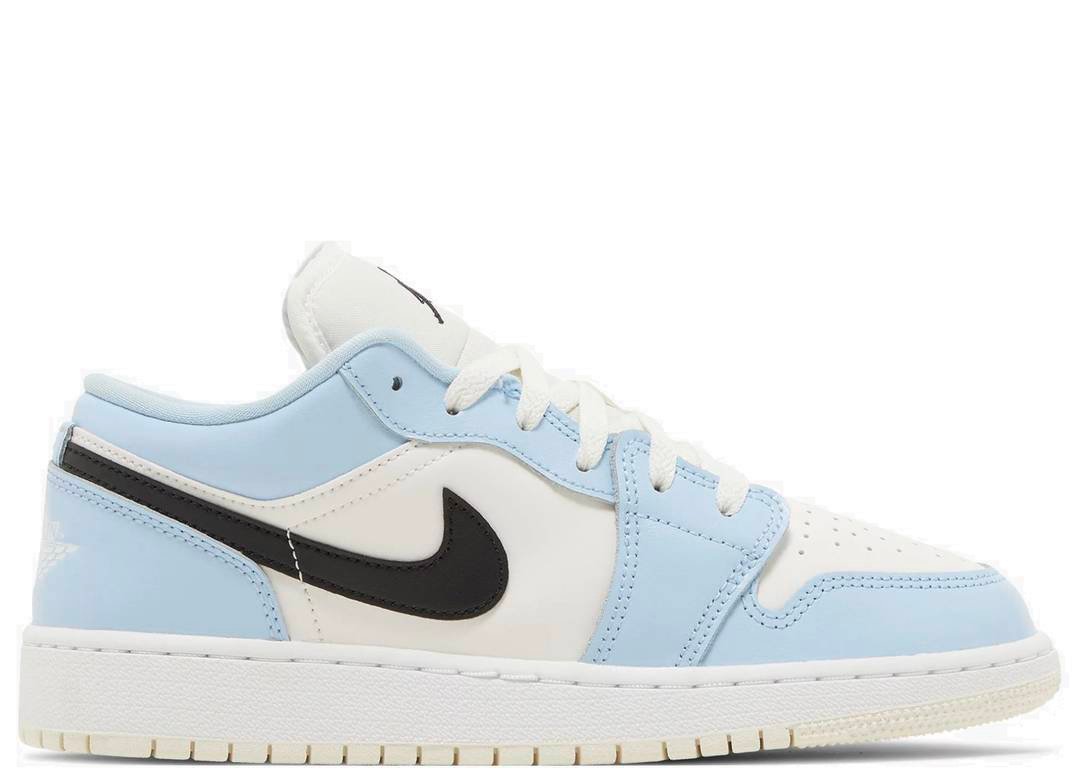 Nike Air Jordan 1 Low Ice Blue Black (GS) - PLUGSNEAKRS