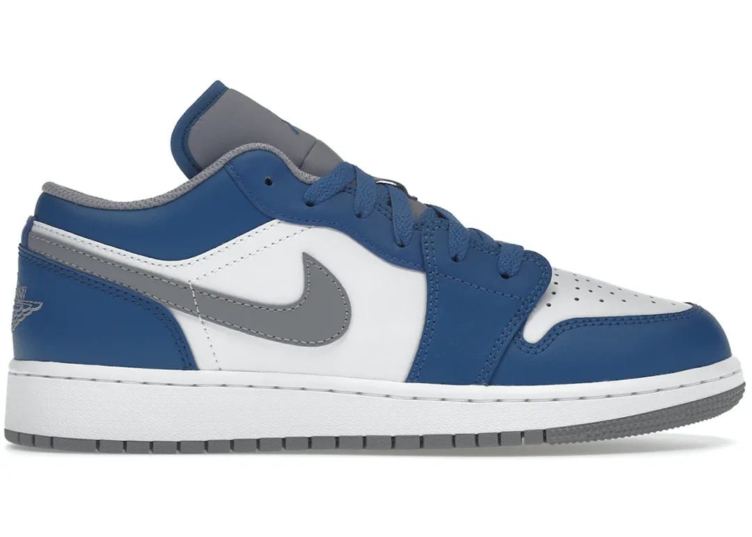 Nike Air Jordan 1 Low True Blue (GS) - PLUGSNEAKRS