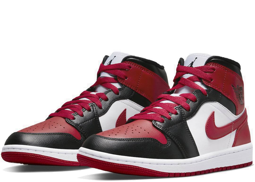 Nike Air Jordan 1 Mid Alternate Bred Toe - PLUGSNEAKRS