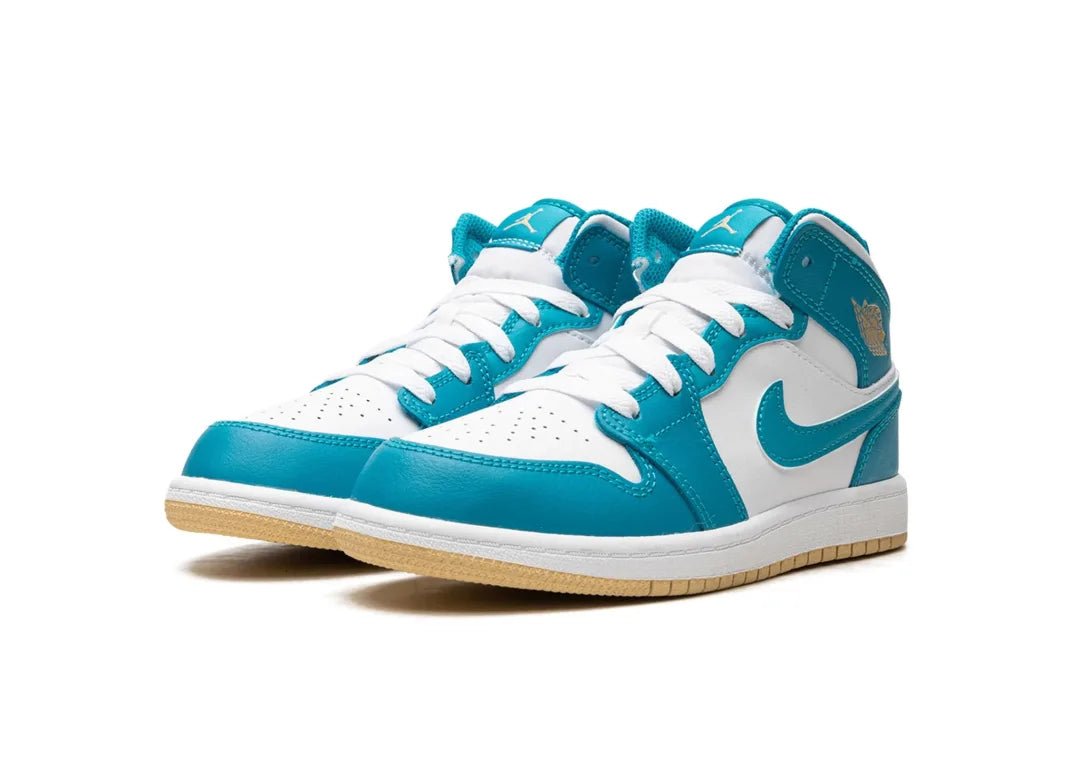 Nike Air Jordan 1 Mid Aquatone (PS) - PLUGSNEAKRS