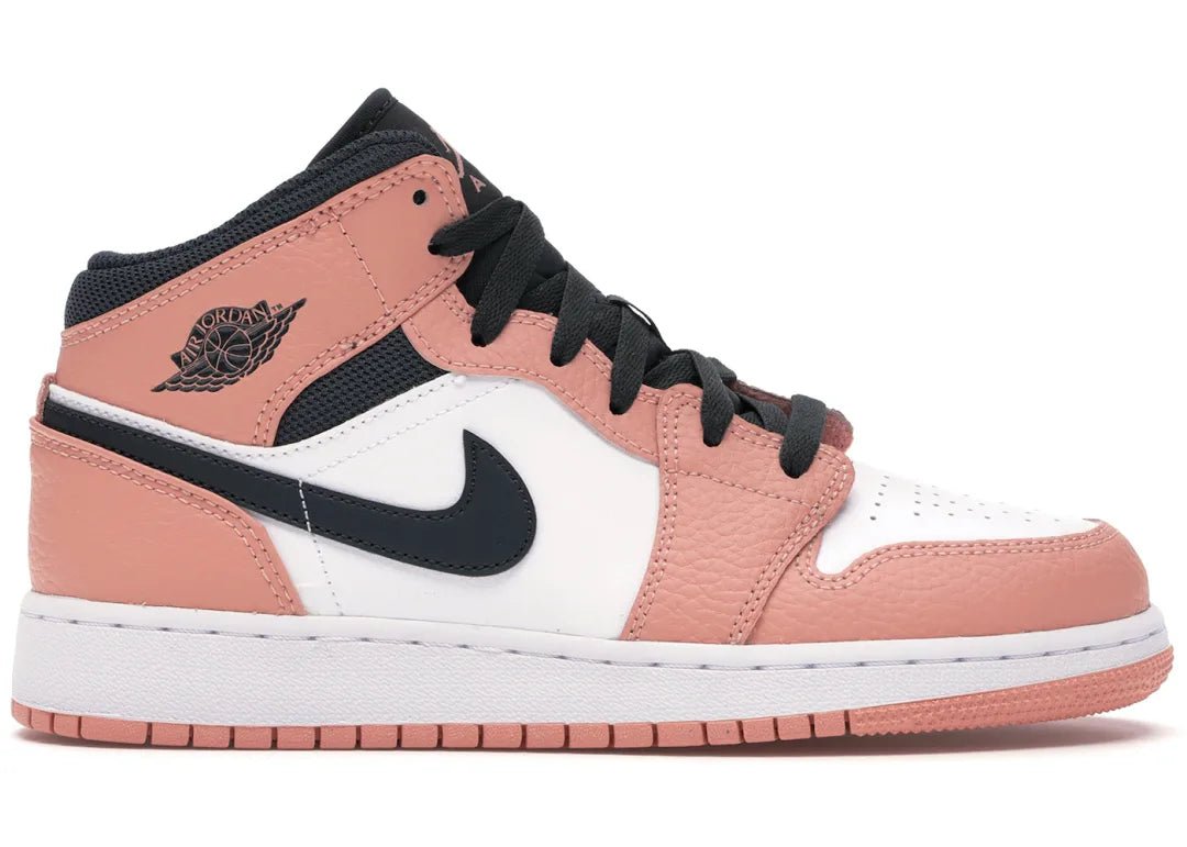 Nike Air Jordan 1 Mid Pink Quartz (GS) - PLUGSNEAKRS