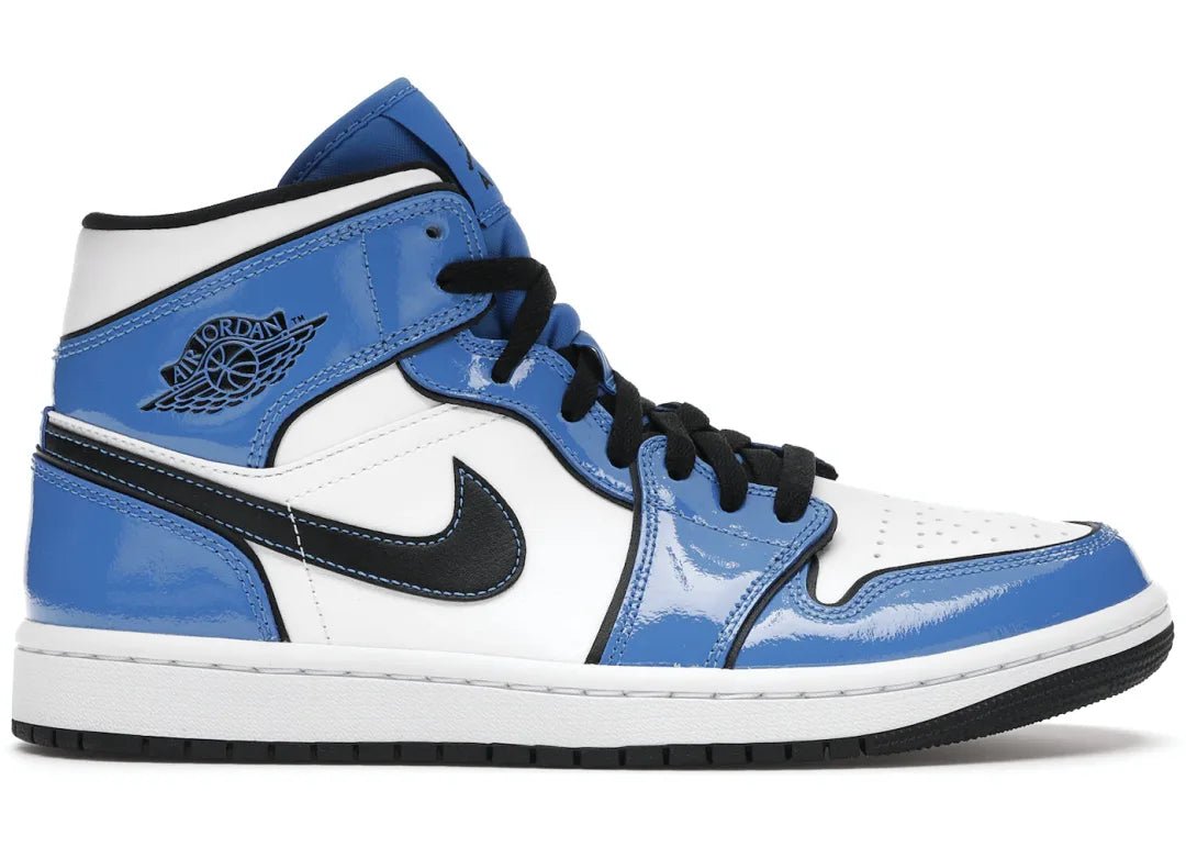 Nike Air Jordan 1 Mid Signal Blue - PLUGSNEAKRS