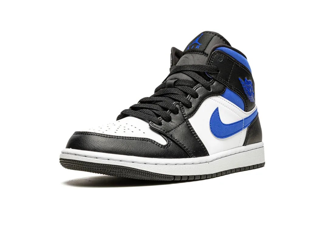 Nike Air Jordan 1 Mid White Black Racer Blue - PLUGSNEAKRS