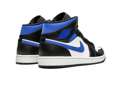 Nike Air Jordan 1 Mid White Black Racer Blue - PLUGSNEAKRS