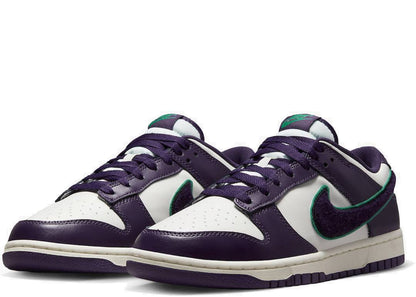 Nike Dunk Low Chenille Swoosh Sail Grand Purple