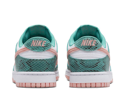 Nike Dunk Low Snakeskin Washed Teal Bleached Coral - PLUGSNEAKRS